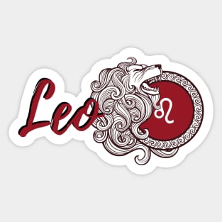 Leo Zodiac Design Sticker